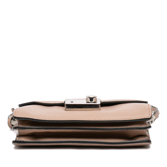 Pre-Loved Prada Mini Saffiano Lux Sound Lock Satchel